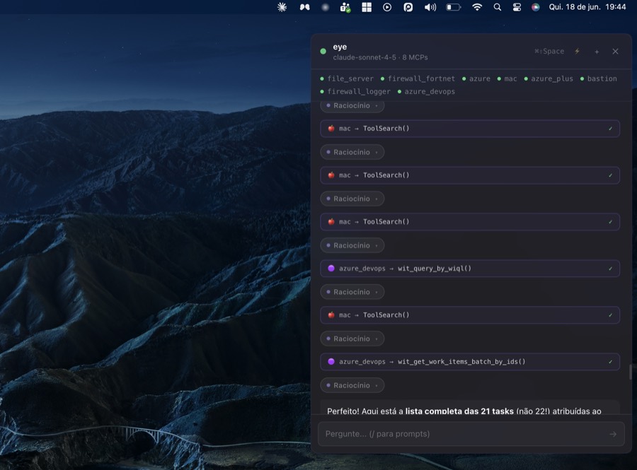 Eye — Desktop AI Assistant com MCPs para gestores de TI